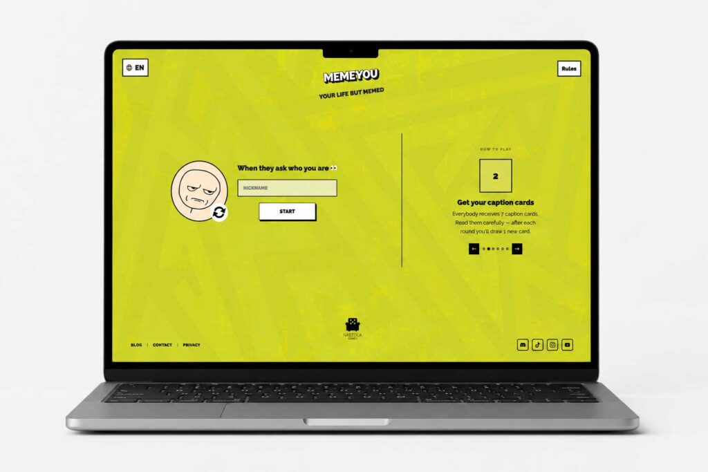 MemeYou.Online - Free Party Game Like What do you meme